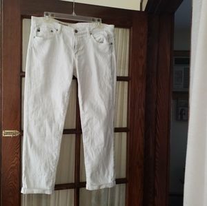 Adriano Goldschmied Stevie Roll-up white jeans